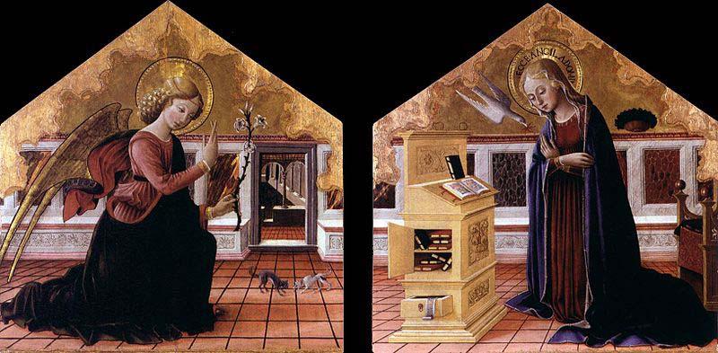 Bartolomeo Caporali The Annunciation oil painting image